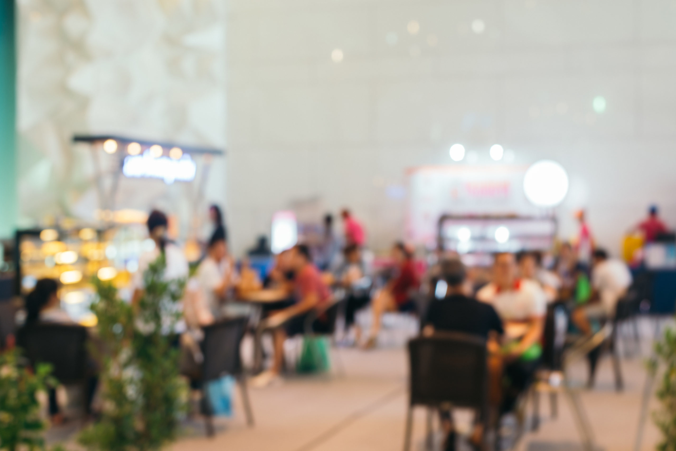 Blurred background : Customer at restaurant blur background with